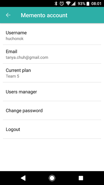 Android: Cloud account