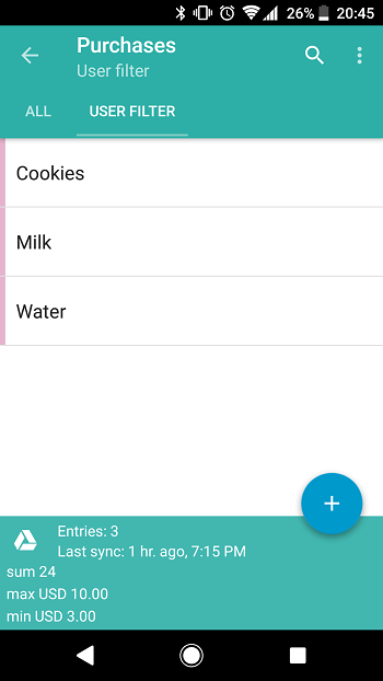 Android: Filter tabs