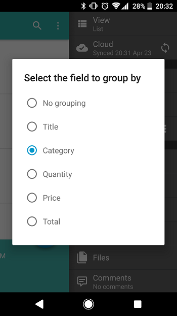 Android: Grouping