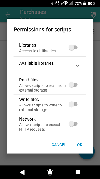 Android: Scripts