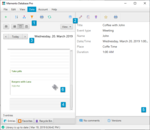 Calendar – Memento Database Help
